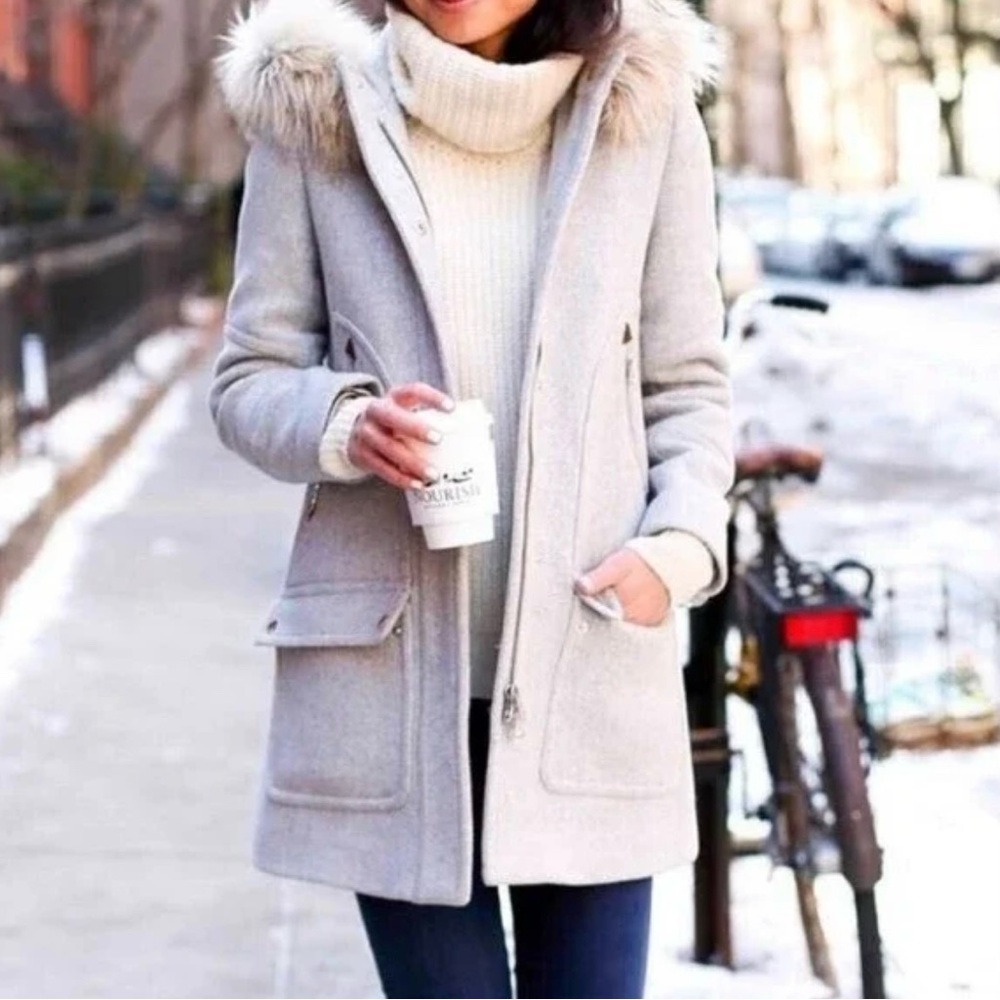 J Crew Parka Grey Color Jacket